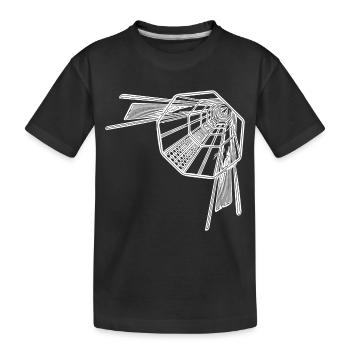 Lignes de tunnel géométriques Optique infinie - T-shirt bio Premium Enfant - noir - Devant