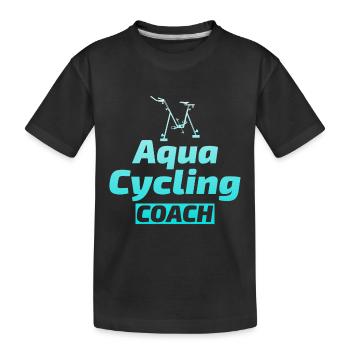 Aqua Cycling Piscine Fitness Training Coach - T-shirt bio Premium Enfant - noir - Devant