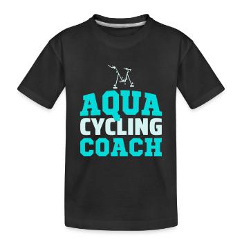 Aqua Cycling Piscine Fitness Training Coach - T-shirt bio Premium Enfant - noir - Devant