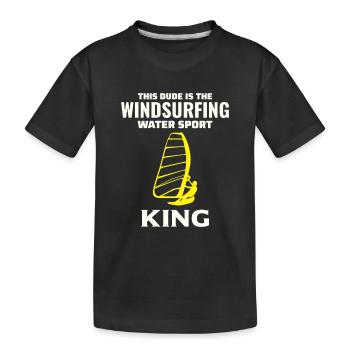 Planche à voile Planche à voile Planche à voile Surf Water Sport - T-shirt bio Premium Enfant - noir - Devant