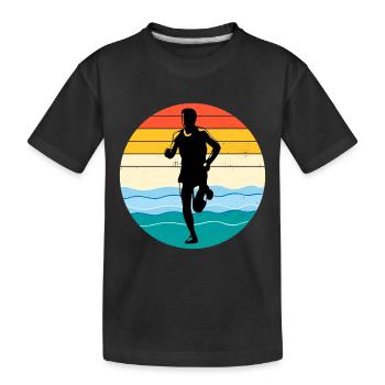 Deep Water Aqua jogging Pool Running Fitness - T-shirt bio Premium Enfant - noir - Devant
