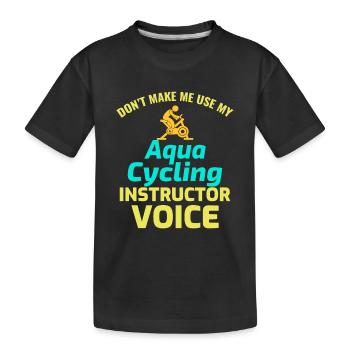Aqua Cycling Piscine Fitness Training Drôle - T-shirt bio Premium Enfant - noir - Devant