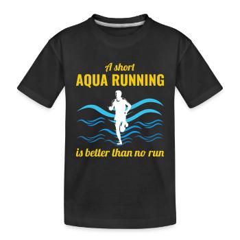 Deep Water Aqua jogging Pool Running Fitness - T-shirt bio Premium Enfant - noir - Devant