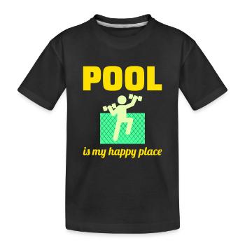 Aquagym Fitness aquatique Aqua Exercise Pool - T-shirt bio Premium Enfant - noir - Devant