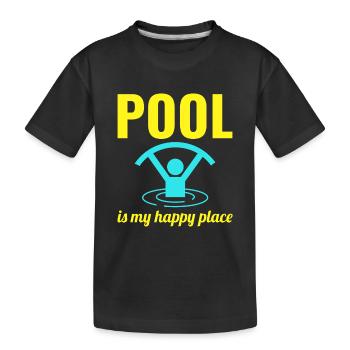 Aquagym Fitness aquatique Aqua Exercise Pool - T-shirt bio Premium Enfant - noir - Devant