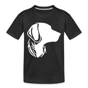 Portrait de chien pour de fiers propriétaires de chiens - T-shirt bio Premium Enfant - noir - Devant