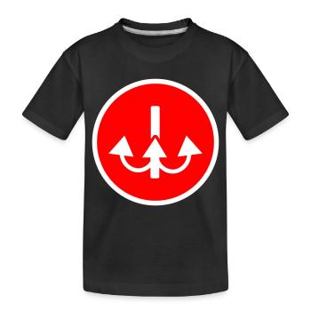 Angelhaken angler icon - Kinder Premium Bio T-Shirt - Schwarz - Vorne