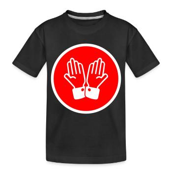 Cercle de prière des mains - T-shirt bio Premium Enfant - noir - Devant