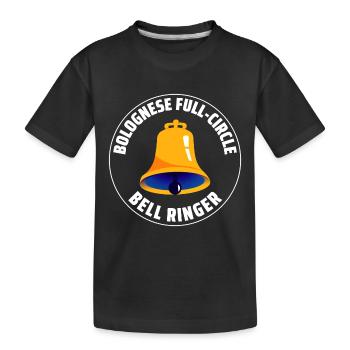 Bolognese Full-Circle Bell Ringer Ringing Hobby - Kids' Premium Organic T-Shirt - black - Front