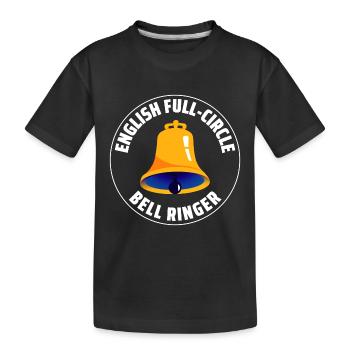 English Full-Circle Bell Ringer Ringing UK England - Kids' Premium Organic T-Shirt - black - Front