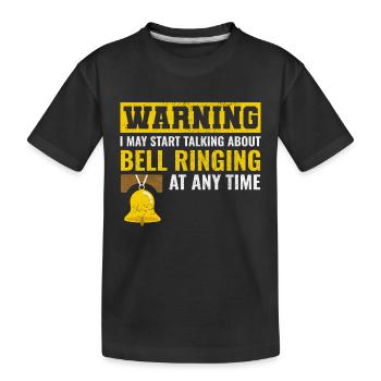 Bell Ringer Ringing Collector Campanologist Funny - Kids' Premium Organic T-Shirt - black - Front