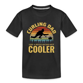 Eisstockschießen Kehren Winter Eissport Papa Vatertag - Kinder Premium Bio T-Shirt - Schwarz - Vorne