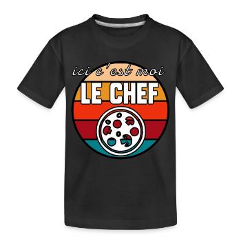 c’est moi le chef - T-shirt bio Premium Enfant - noir - Devant