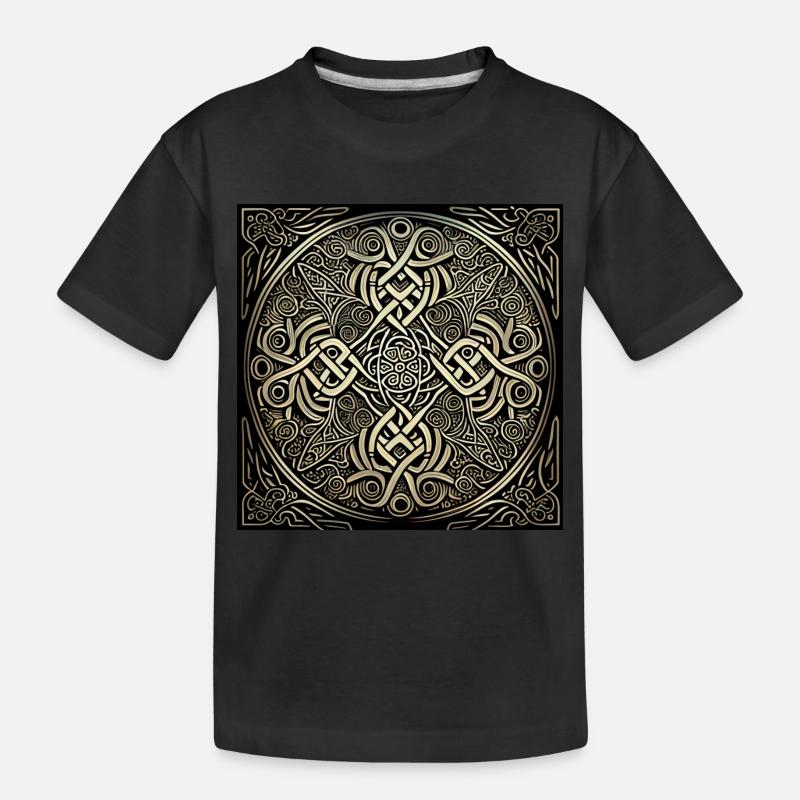 Celtic Pattern - Kids' Premium Organic T-Shirt - black