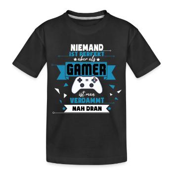 Lustiger Gaming Spruch für Gamer und Zocker - Kinder Premium Bio T-Shirt - Schwarz - Vorne
