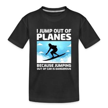Skysurf Parachutisme Extreme Sport Skydiver Drôle - T-shirt bio Premium Enfant - noir - Devant