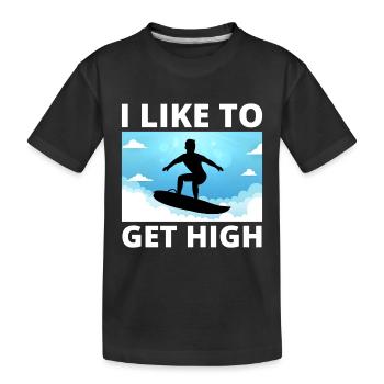 Skysurf Parachutisme Extreme Sport Skydiver Drôle - T-shirt bio Premium Enfant - noir - Devant