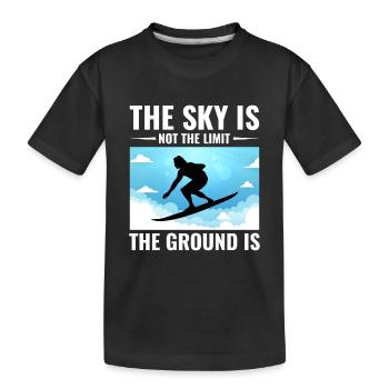 Skysurfing Skydiving Extreme Sport Skydiver Funny - Kids' Premium Organic T-Shirt - black - Front