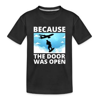 Skysurfing Fallschirmspringen Extremsport Fallschirmspringer Lustig - Kinder Premium Bio T-Shirt - Schwarz - Vorne