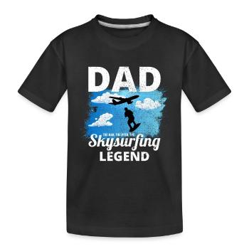 Skysurfing Dad Paradiving Extreme Sport Skydive - T-shirt bio Premium Enfant - noir - Devant