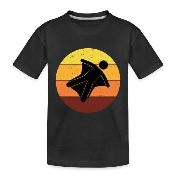 Wingsuit volant Base Jumping Skydiving Retro - T-shirt bio Premium Enfant - noir - Devant