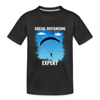 Wingsuit fliegen Base Jumping Fallschirmspringen Wingsuiting - Kinder Premium Bio T-Shirt - Schwarz - Vorne