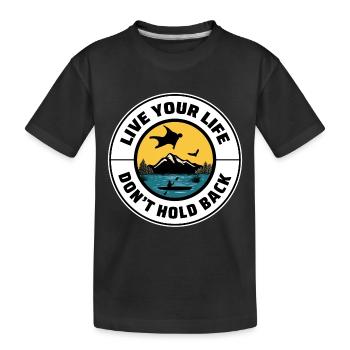 Wingsuit fliegen Base Jumping Fallschirmspringen Wingsuiting - Kinder Premium Bio T-Shirt - Schwarz - Vorne