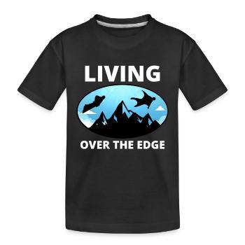 Wingsuit fliegen Base Jumping Fallschirmspringen Wingsuiting - Kinder Premium Bio T-Shirt - Schwarz - Vorne