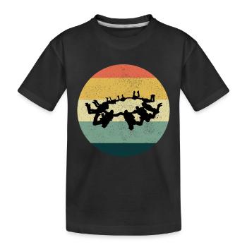 Fallschirmspringen Fallschirmspringen Fallschirmspringen - Kinder Premium Bio T-Shirt - Schwarz - Vorne