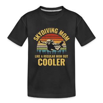 Fallschirmspringen Fallschirmspringer Fallschirmspringer Mama - Kinder Premium Bio T-Shirt - Schwarz - Vorne
