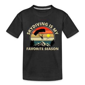 Skydiving Parachute Skydive Skydiver Parachuting - Kids' Premium Organic T-Shirt - black - Front