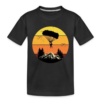 Fallschirmspringen Fallschirmspringen - Kinder Premium Bio T-Shirt - Schwarz - Vorne