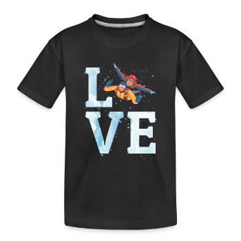 Fallschirmspringen Fallschirmspringen - Kinder Premium Bio T-Shirt - Schwarz - Vorne