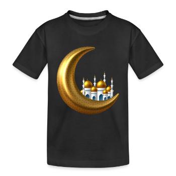 Croissant d’or Islam - T-shirt bio Premium Enfant - noir - Devant