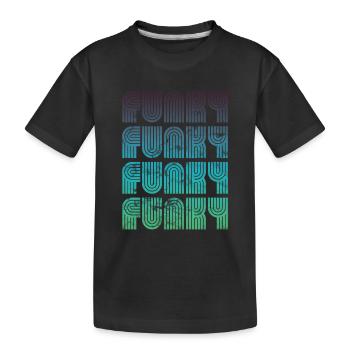 Funky Vintage - Kinder Premium Bio T-Shirt - Schwarz - Vorne