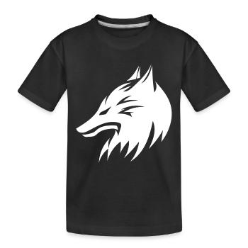 Style de tatouage de portrait de tête de loup - T-shirt bio Premium Enfant - noir - Devant