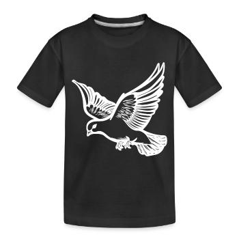 Pigeon volant sur de grandes ailes larges - T-shirt bio Premium Enfant - noir - Devant