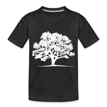 Schöner Baum auf dem Feld im Horizont - Kinder Premium Bio T-Shirt - Schwarz - Vorne