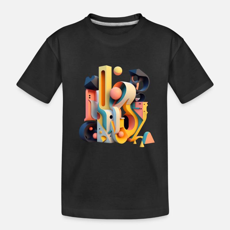 ..3D - T-shirt bio Premium Enfant - noir