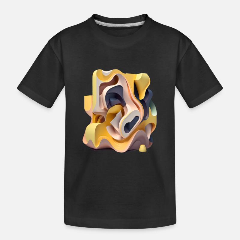 ..3D - T-shirt bio Premium Enfant - noir