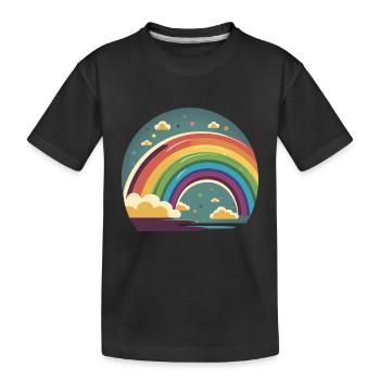 ARC-EN-CIEL - T-shirt bio Premium Enfant - noir - Devant