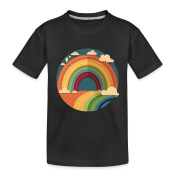 RAINBOW - Kids' Premium Organic T-Shirt - black - Front