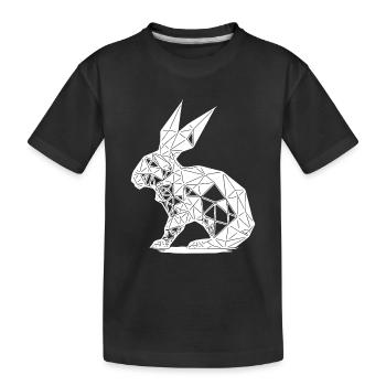 Géométrie Lapin Lignes Géométrie Lapin - T-shirt bio Premium Enfant - noir - Devant