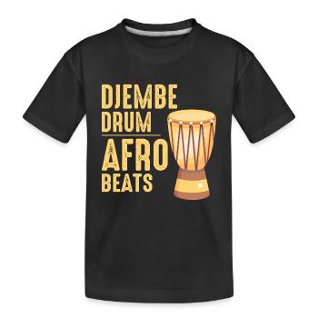 Djembe Player Drummer Music Drum Musician - Kids' Premium Organic T-Shirt - black - Front