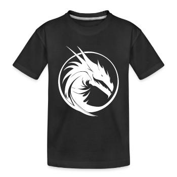 Tatouage Vintage Dragon Cercle Logo Échelle Robe - T-shirt bio Premium Enfant - noir - Devant
