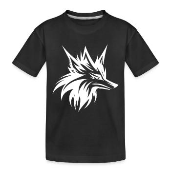 Wild Wolf Head Tattoo Style Portrait - T-shirt bio Premium Enfant - noir - Devant