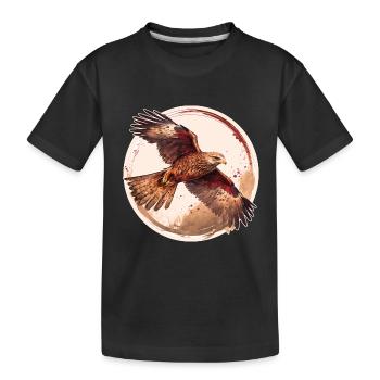 Milan royal oiseau de proie - T-shirt bio Premium Enfant - noir - Devant