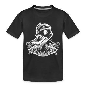 Drôle de canard avec un gros bec - T-shirt bio Premium Enfant - noir - Devant