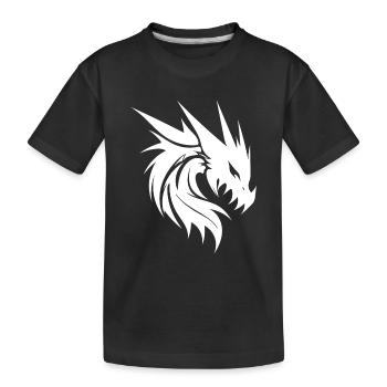 Dragon vintage maléfique en robe à échelle de tatouage - T-shirt bio Premium Enfant - noir - Devant