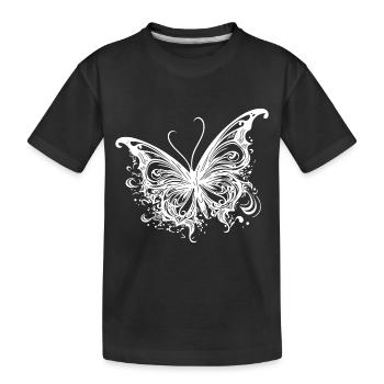 Pretty Tattoo Kids Lines Style Butterfly - T-shirt bio Premium Enfant - noir - Devant